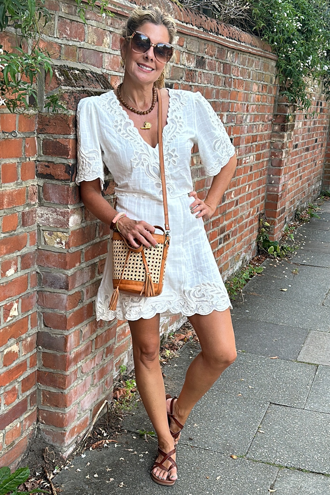 Embroidered cream short dress ☀️

#LTKeurope #LTKuk #LTKsummer