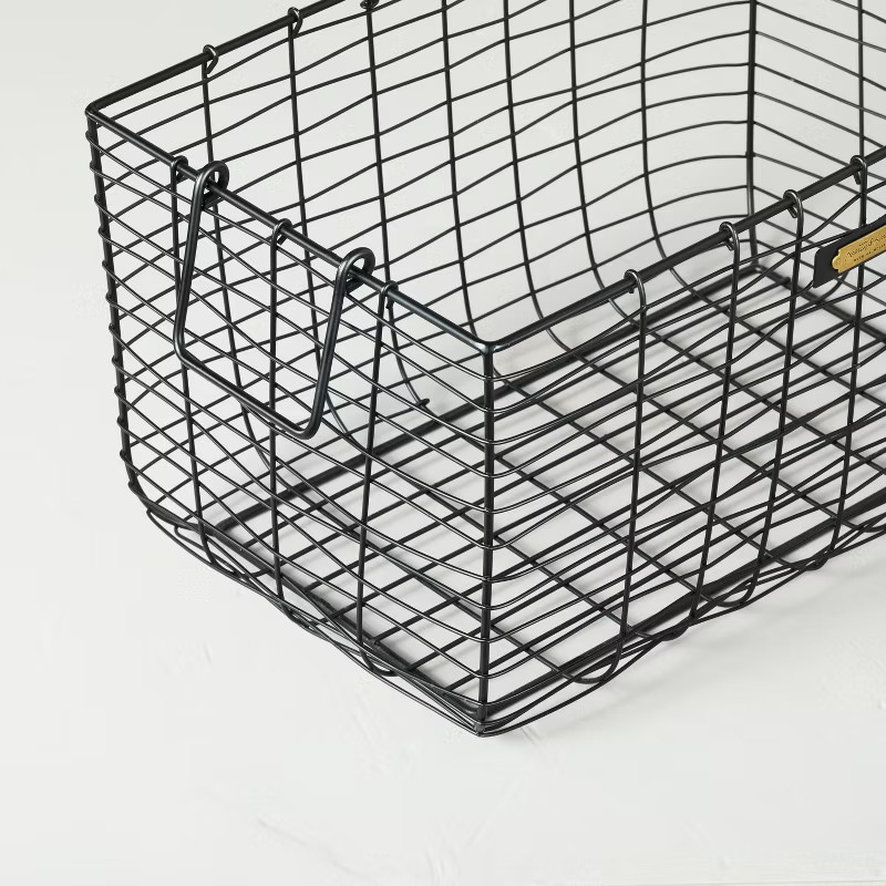 Wire Storage Basket Black - Hearth & Hand™ with Magnolia | Target