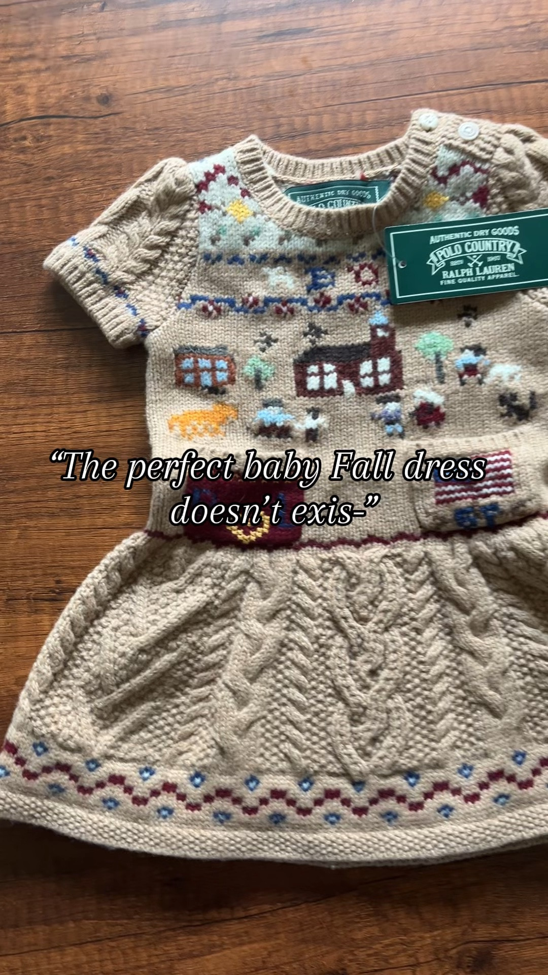 …and then you find this tiny Ralph Lauren Polo Country Wool Instarsia dress with the iconic country/ Fair Isle Alphabet Sampler design in the sweetest muted Fall colors. Can it get any better? 🥹🍂

#LTKKids #LTKBaby