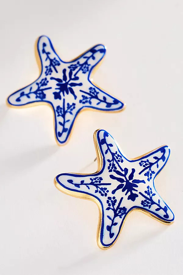 Ceramic Star Post Earrings | Anthropologie (US)