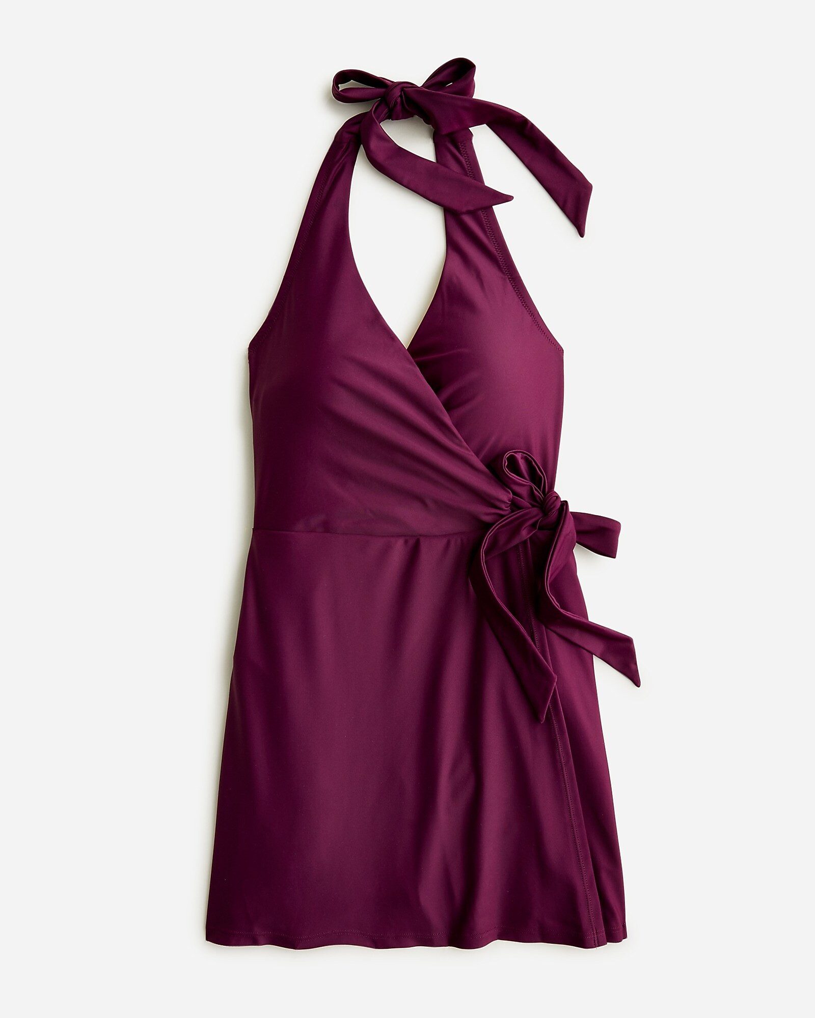 Halter wrap swim dress | J. Crew US