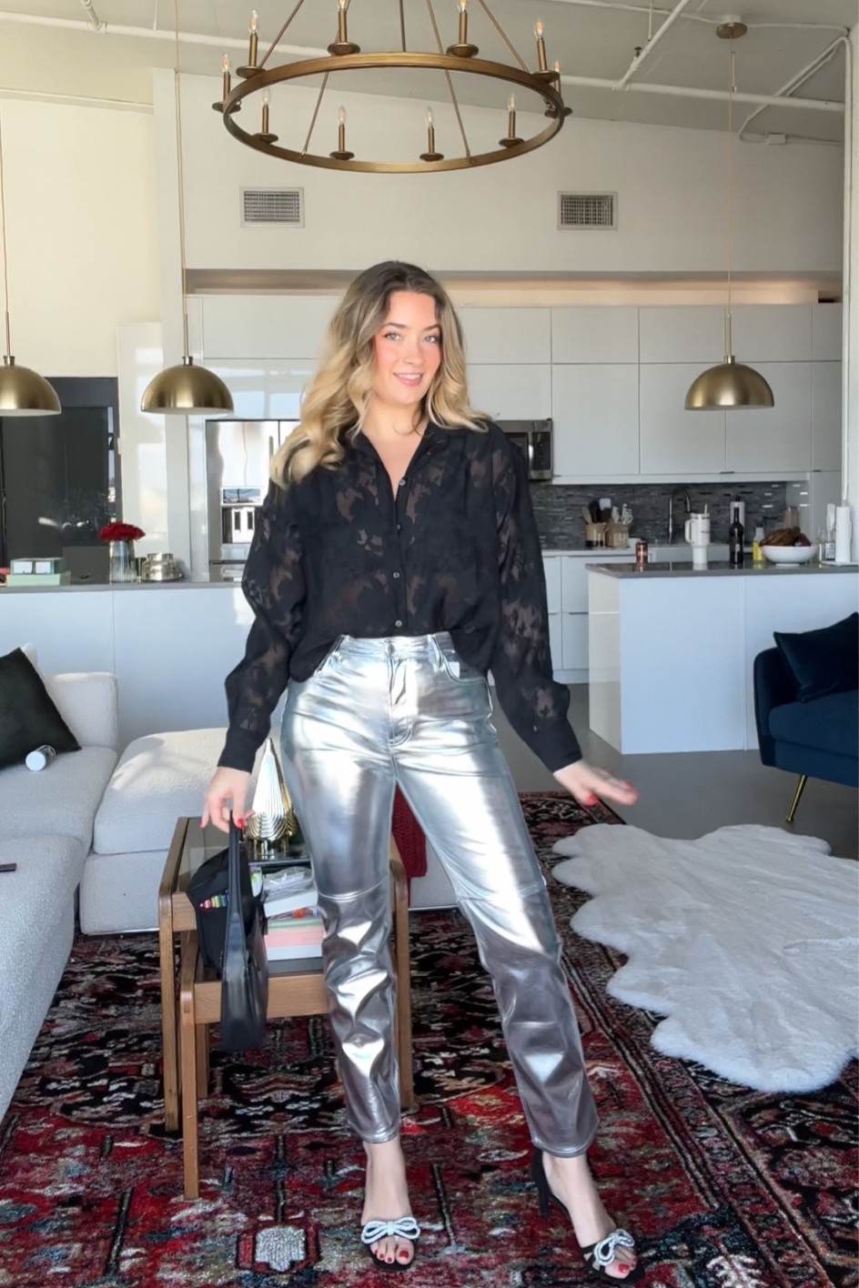 I’m wearing a size 27 in the jeans, and size small in the button ups 