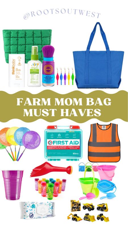 Farm Mom Bag Must Haves - all Amazon! Items I am keeping in a bag in my car during planting season so that we can impromptu head to the fields & be prepared! Plenty of necessities + items to keep my kids occupied. 
Farm mom farm wife farm life farm kid crop planting season farm busy season Amazon mom car bag 

#LTKbaby #LTKkids #LTKtravel