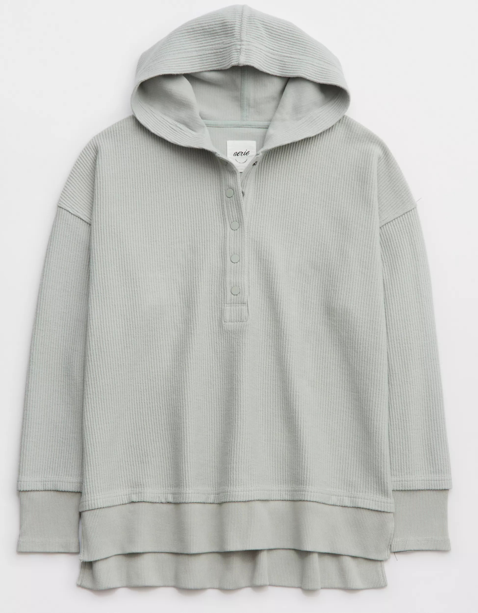 Aerie Textured Henley Hoodie | Aerie