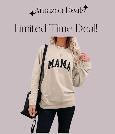 Amazon deals / LEEDYA Women Long Sleeve Mama Sweatshirts Round Neck Pullover Loose Lightweight Blouse Tops 

#LTKFindsUnder50 #LTKSaleAlert #LTKOver40