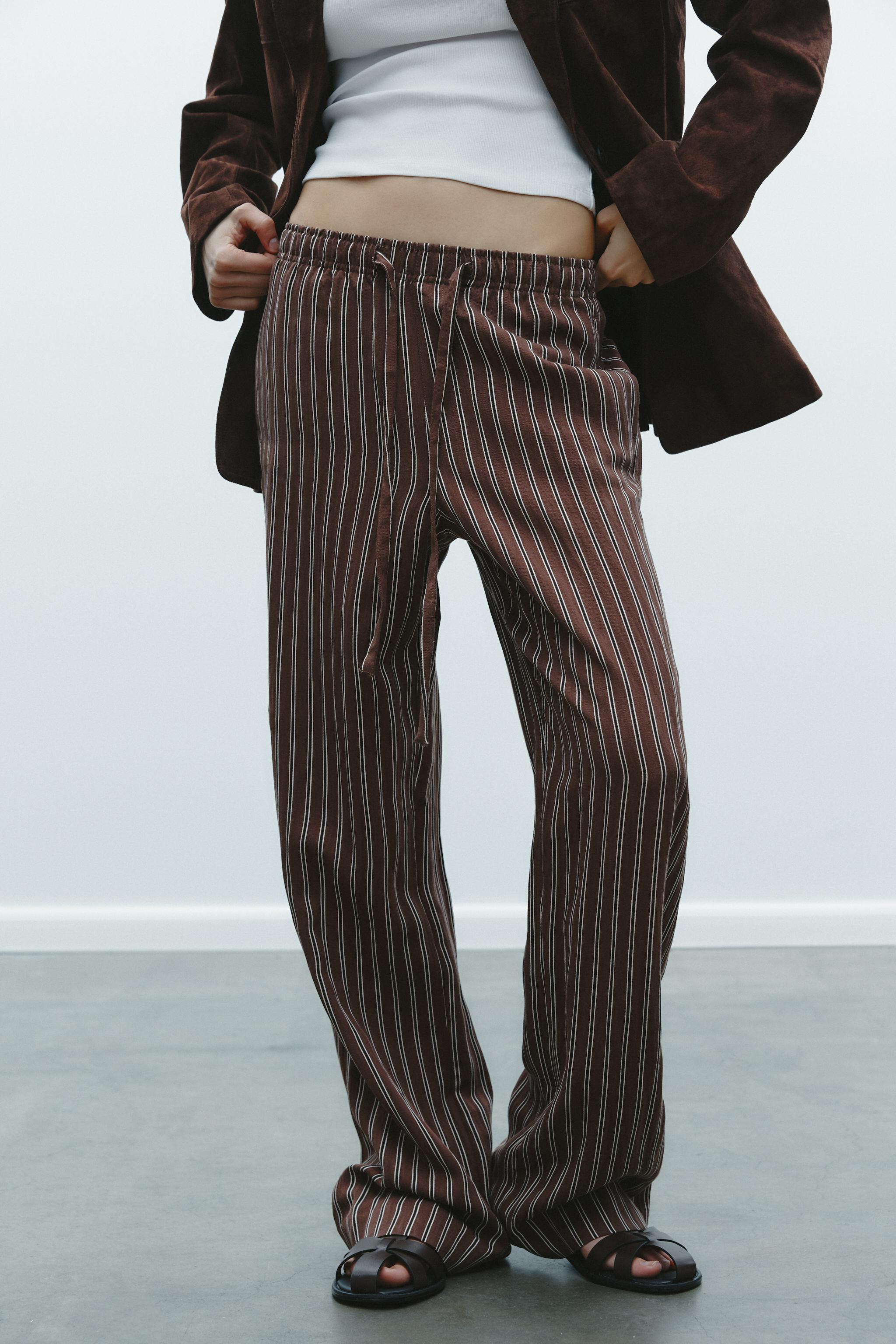 STRAIGHT TROUSERS WITH DRAWSTRING | Zara UK