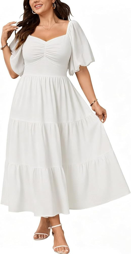 SHESTARR Womens Plus Size Wedding Guest Maxi Dress | Amazon (US)
