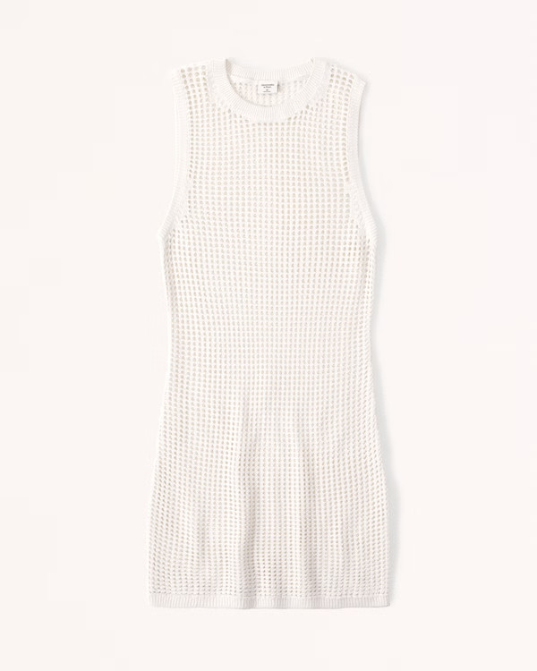 Crochet Mini Dress Coverup | Abercrombie & Fitch (US)