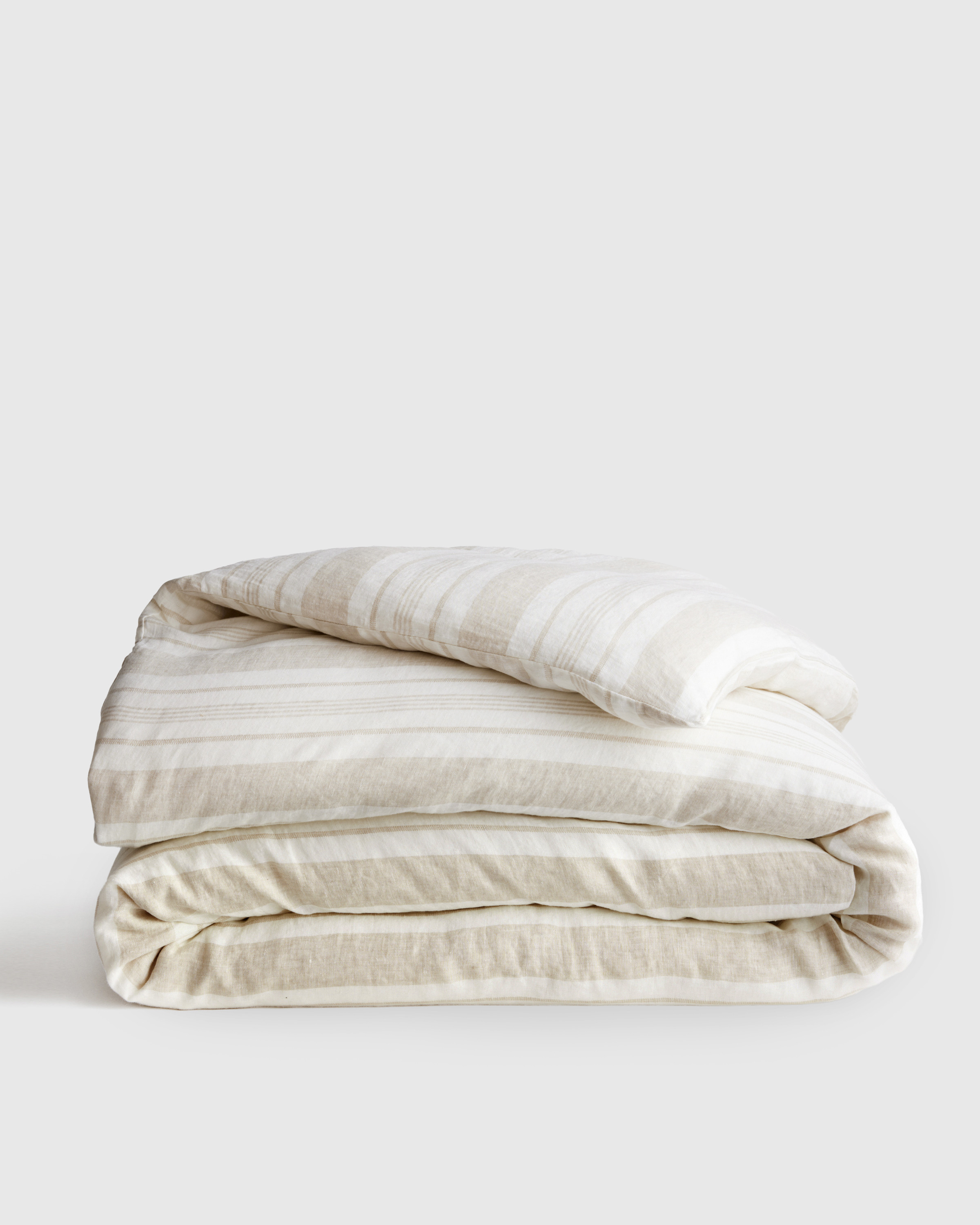 European Linen Modern Stripe Duvet Cover | Quince