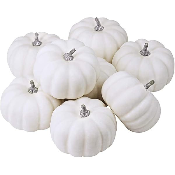 12 pcs Artificial Pumpkins Decoration for Halloween, Fall Thanksgiving, Christmas Pumpkins, Lifelike | Amazon (US)