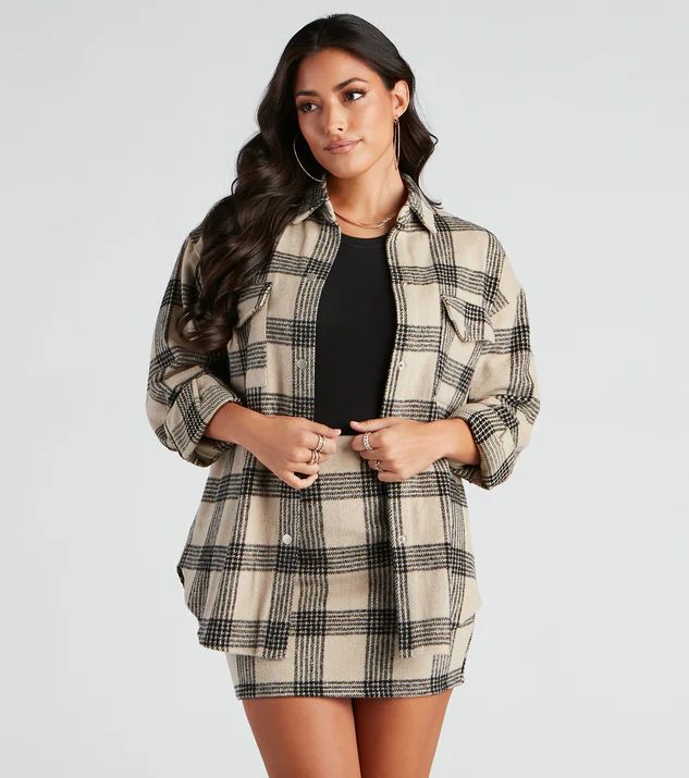 Forever In Plaid Woven Shacket | Windsor Stores
