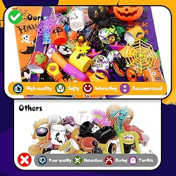 251Pcs Halloween Party Favors for Kids, Bulk Fidget Toys for Party Supplies, Assortment Party Toy... | Amazon (US)