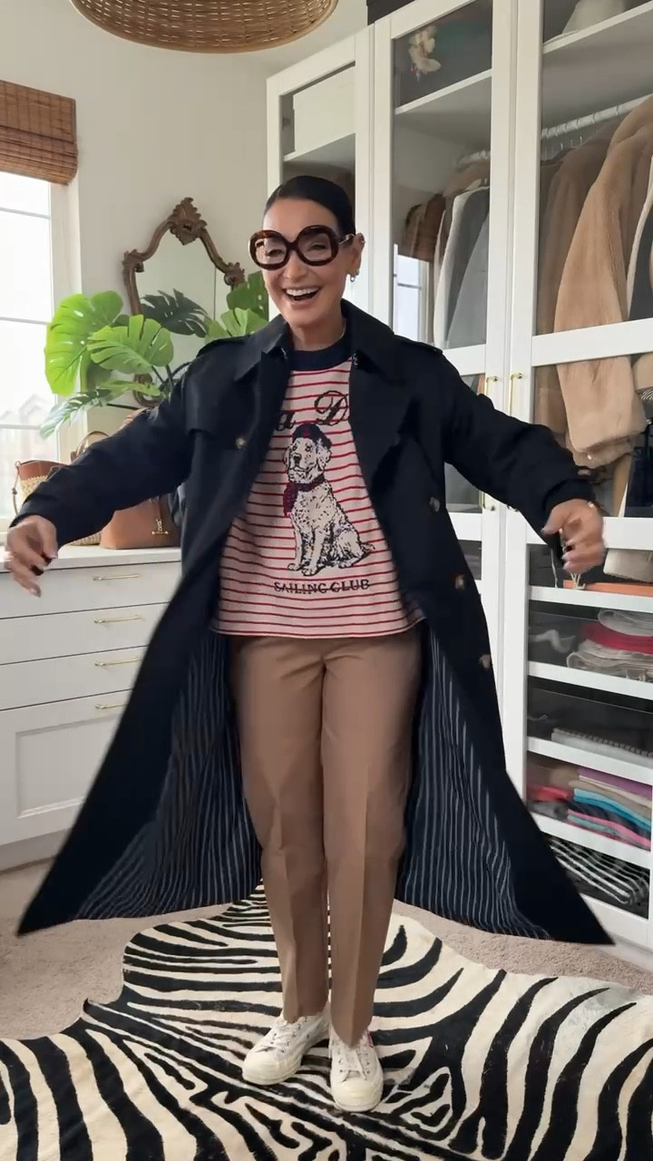 Parisian-inspired and perfectly polished ❤️✨
Classic khakis paired with a red striped top for that timeless pop, then layered with a chic trench to tie it all together. Effortless, elevated, and ready for anything. 

#LTKootd #LTKgrwm #LTKU