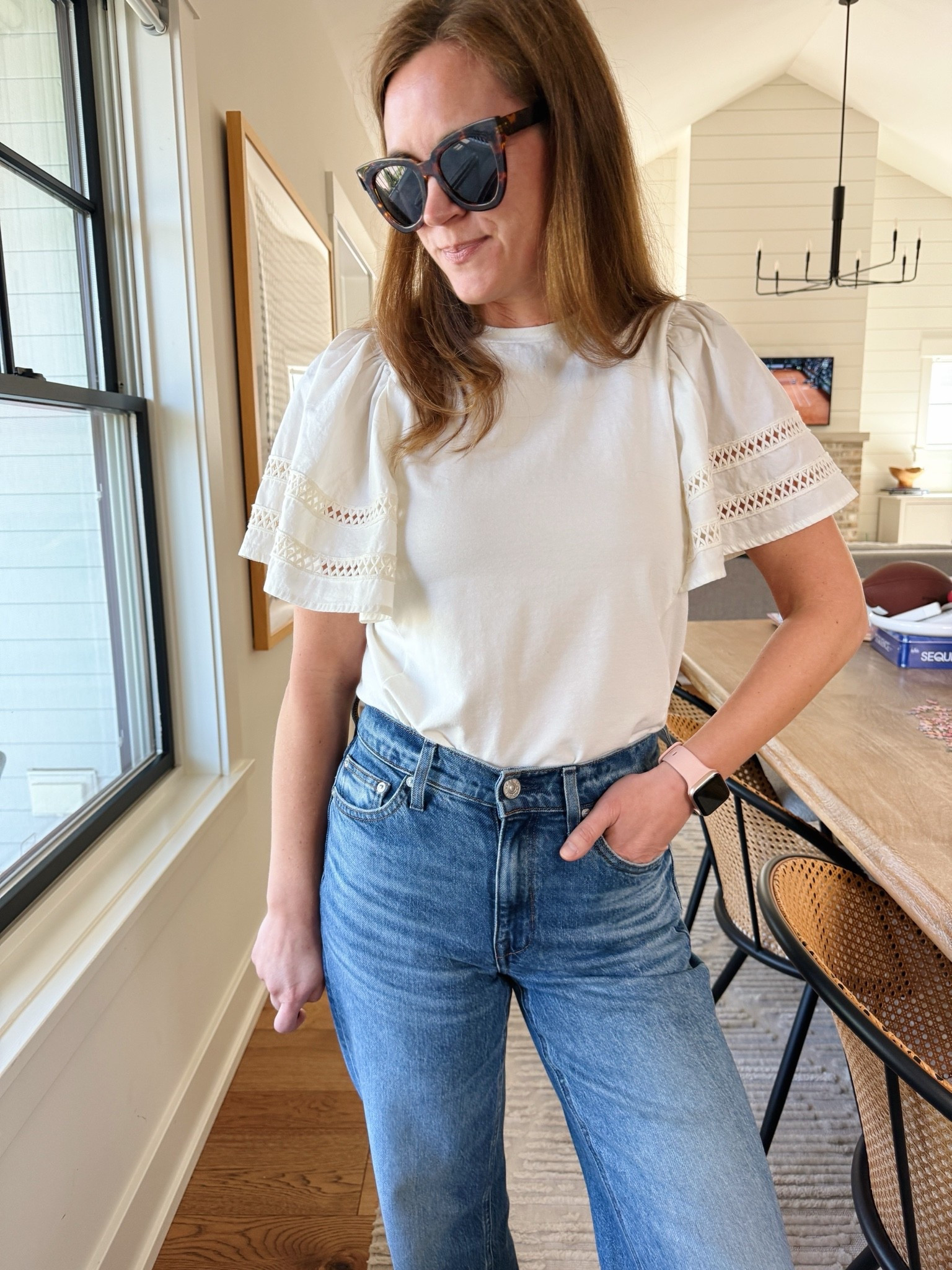 Too size XS
Jeans I went up a size to 26, SHORT inseam

#LTKdayinmylife #LTKgrwm #LTKootd