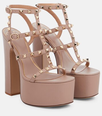 Plateausandalen Rockstud aus Leder | Mytheresa (DACH)