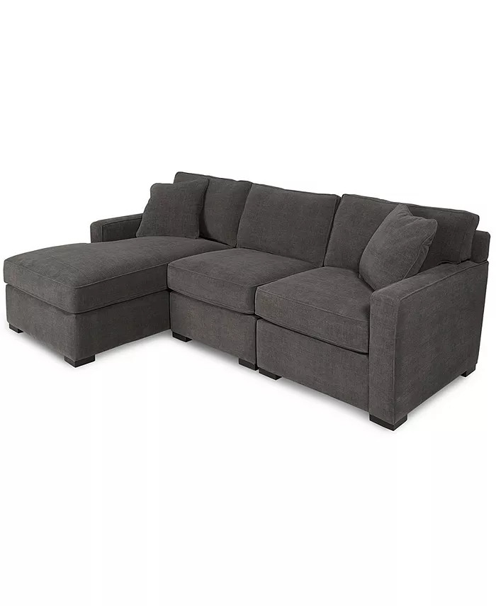 Radley 3-Piece Fabric Chaise Sectional Sofa, Created for Macy's | Macys (US)