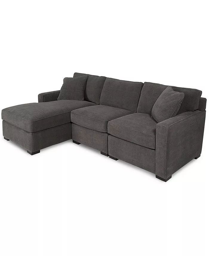 Radley 3-Piece Fabric Chaise Sectional Sofa, Created for Macy's | Macys (US)