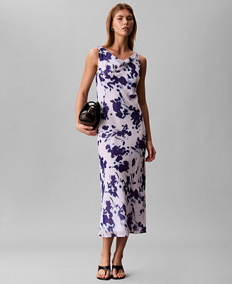 Women's Printed Sleeveless Dress | Macy's