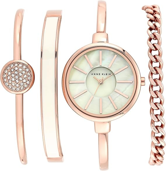 Anne Klein Women's Bangle Watch and Bracelet Set, AK/1470 | Amazon (US)