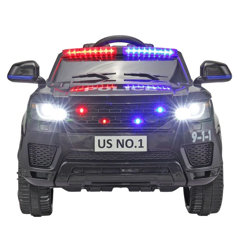 12V Kids Ride On Police Car with Remote Control | Wayfair North America