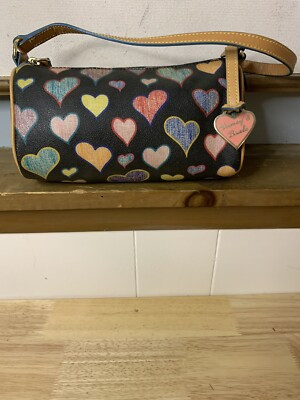 Vintage Dooney and Burke  Bag Cute With Hearts and colored zipper  | eBay | eBay US