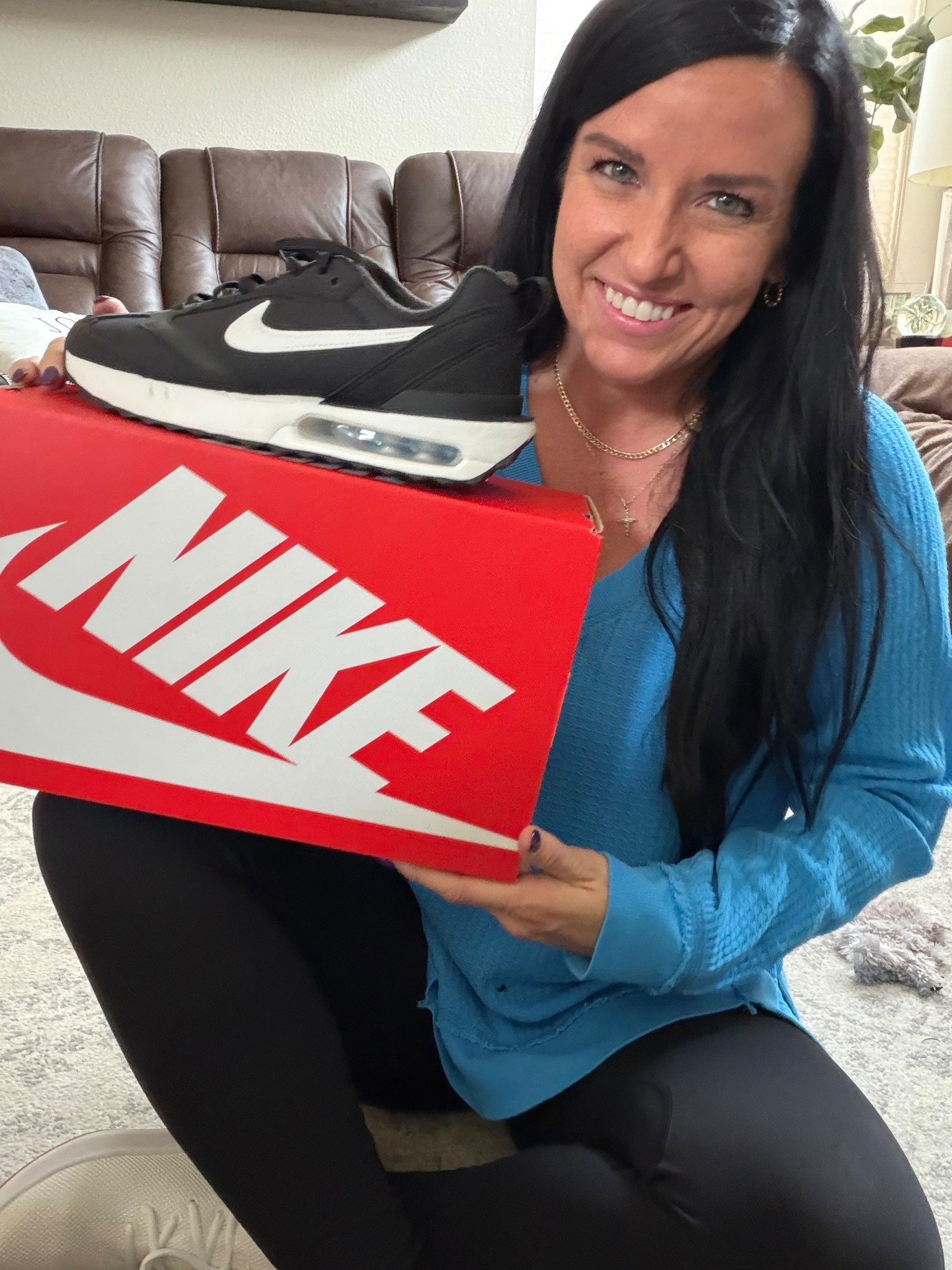 New workout sneakers for the one year! I have had black sneakers on my wishlist for quite some time and found these at the Outlets! While I am a huge Nike Air Max 90 fan, these Nike Air Max Dawn "Black/Summit” ones come close and were in my price range. (I wear my normal size 7.5 in Nike.) Couldn’t find these exact ones to link, so linking similar!


Weightlifting, gym time, gym shoes #ltkshoecrush

#LTKfitnessgoals #LTKSaleAlert