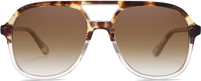 SOJOS Retro Polarized Aviator Sunglasses for Women Men Classic 70s Vintage Trendy Square Aviators | Amazon (US)
