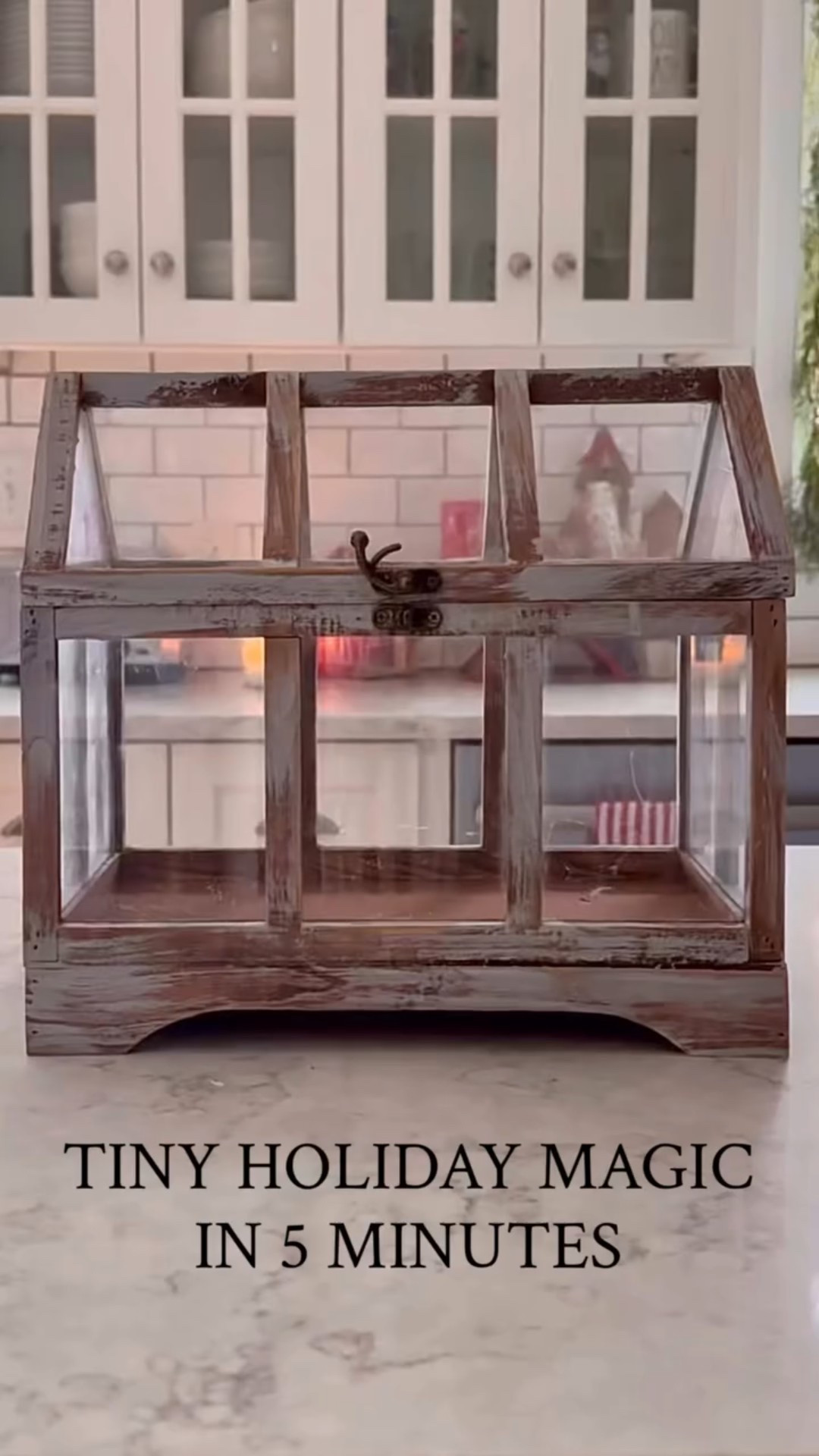 Creating a tiny holiday wonderland ✨🎄

Little houses, bottle-brush trees, and warm twinkle lights come together to make the coziest festive terrarium you have ever seen —perfect for your shelf, table, or any spot that needs a little magic.

This is one of my favorite little projects. Took 5 mins to make and is so adorable on this shelf. The glow at night makes me so happy. Who knew such a small idea could bring so much joy! 

#holidaydiy #christmasdiy #holidaydecor #christmasdecor #diyprojects #festivedecor #cozyhomevibes #winterdecor #homedecorinspo #holidaycrafts #twinklelights #miniholidayvillage #bottlebrushtrees #shelfdecor #homedecor