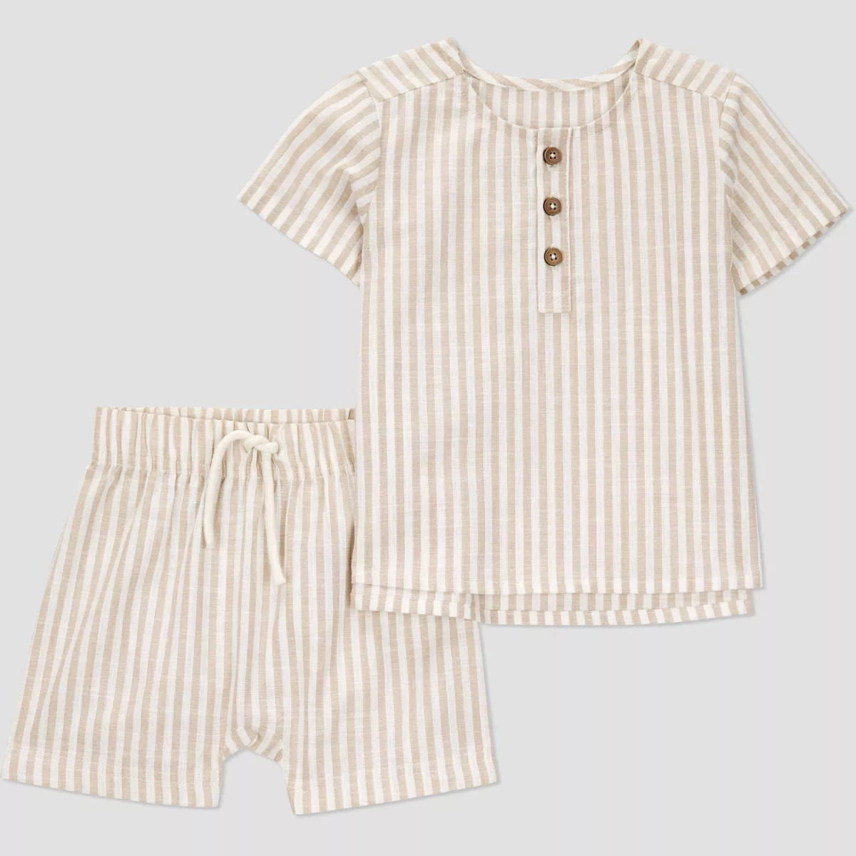 Carter's Just One You®️ Baby Boys' Striped Top & Bottom Set - Brown | Target
