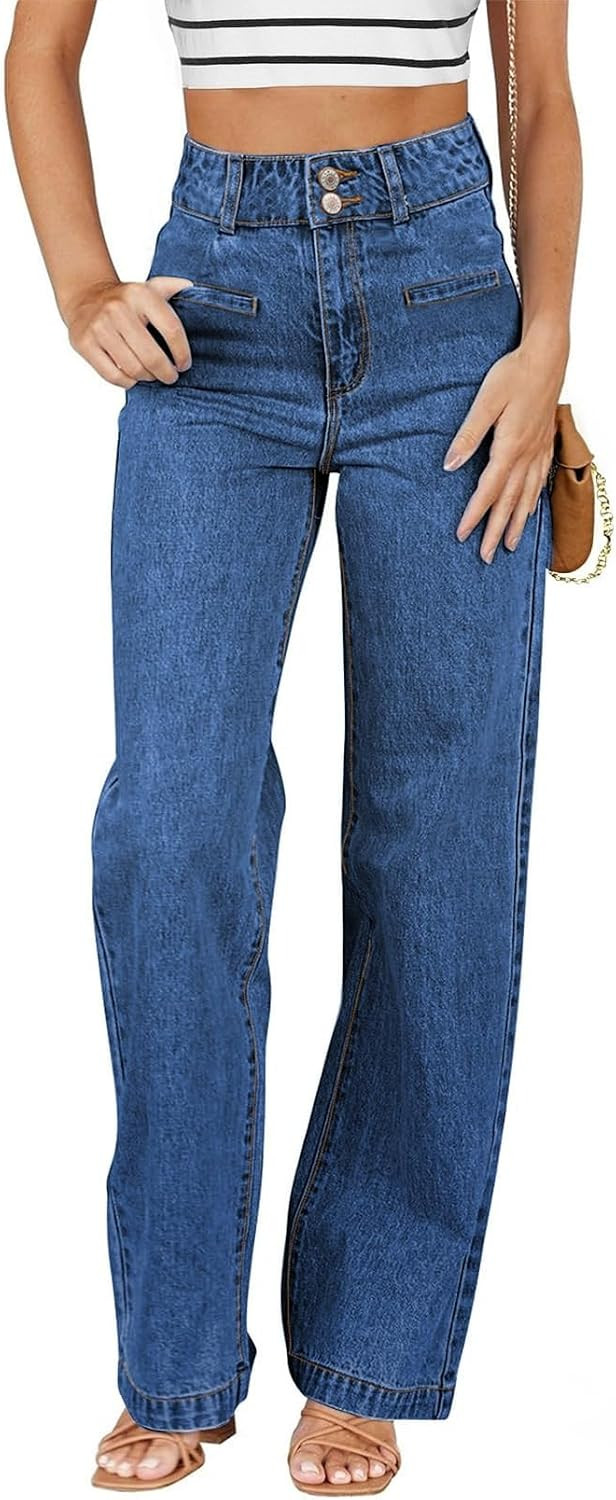 Sidefeel Jeans for Women High Waisted Straight Leg Denim Pants | Amazon (US)
