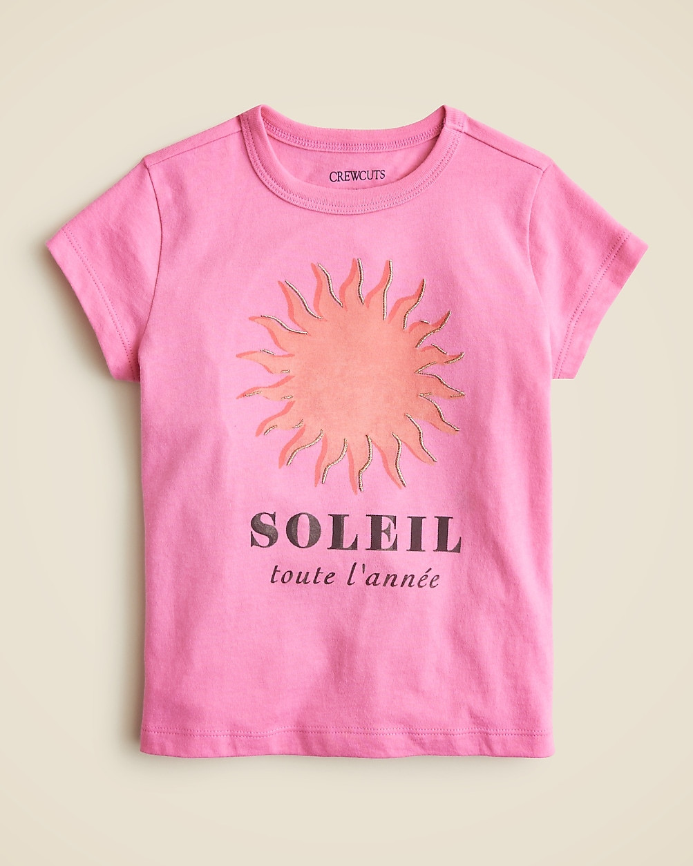 Girls' short-sleeve "Soleil" graphic T-shirt with embroidery | J. Crew US