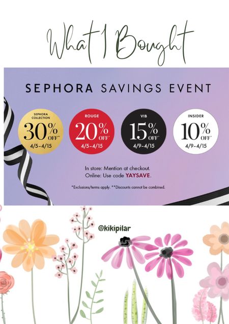 Last day to save
Sephora savings event
Sephora spring savings
Sephora sale
Beauty products 
Beauty deals
What I bought 
In my cart
Makeup 
Skincare 
Hydrating shampoo 
Hair care
Hair products 


#LTKsalealert #LTKxSephora #LTKbeauty