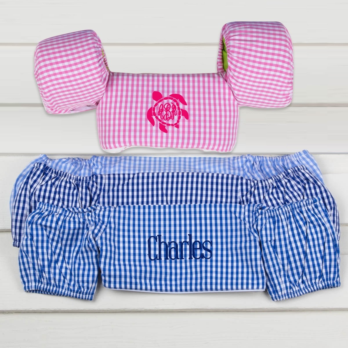 Gingham Puddle Jumper Cover | Classic Whimsy