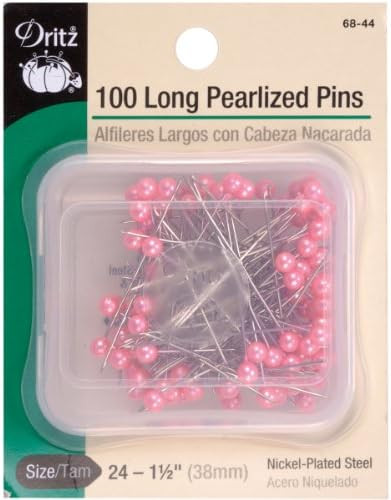 Dritz 68-44 Pearlized Pins, Long, Pink, 1-1/2-Inch (100-Count) | Amazon (US)