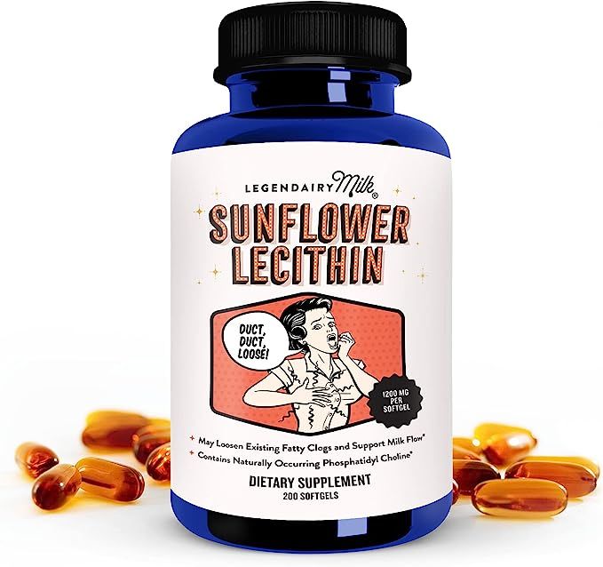 Legendairy Milk Sunflower Lecithin, 1200mg Organic Sunflower Lecithin Supplement for Clogged Milk... | Amazon (US)