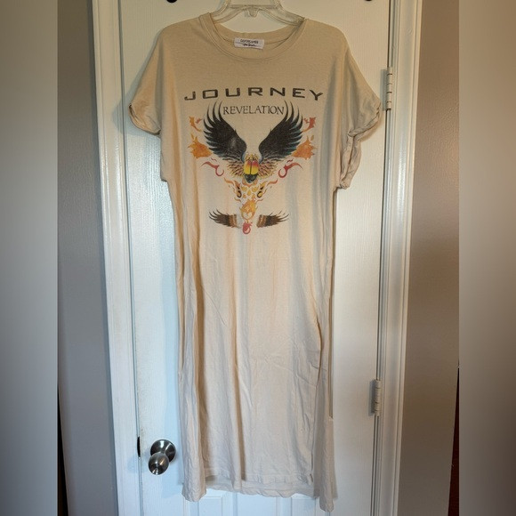 Daydreamer For Free People Cream Journey Long Dress with Slit size XS | Poshmark