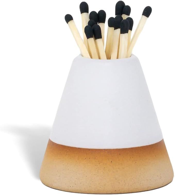 Decorative Ceramic Match Holder with Striker. for Kitchen, Fireplace & Bathroom. Cute Modern Matc... | Amazon (US)