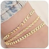 Plus Size Ankle Bracelets for Women - Extra Large 10"+2" Adjustable Anklet 14K Real Gold Plated A... | Amazon (US)