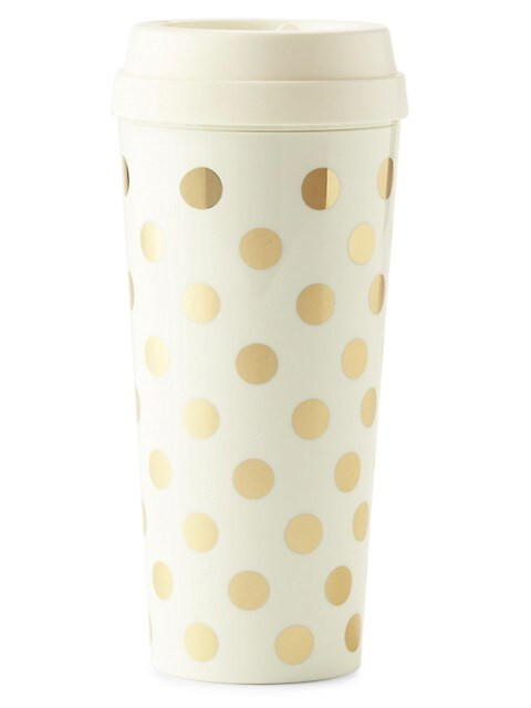 kate spade new york Gold Dots Thermal Mug on SALE | Saks OFF 5TH | Saks Fifth Avenue OFF 5TH