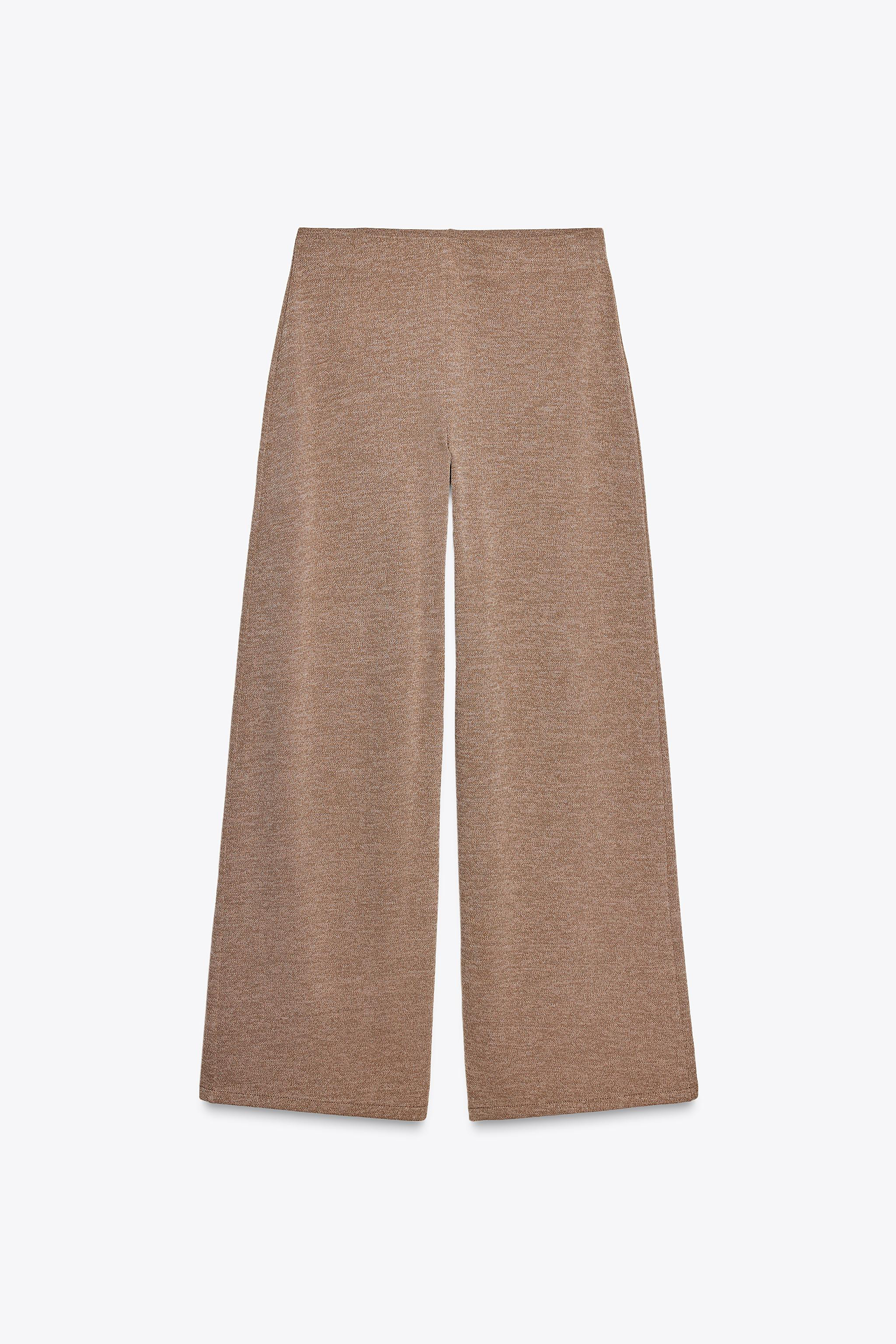 TEXTURED WIDE-LEG TROUSERS | Zara US