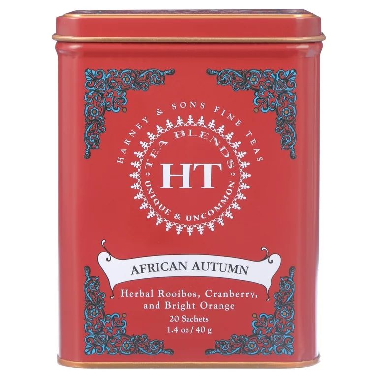 Harney & Sons, African Autumn Herbal Tea, Red Bush with Cranberry and Orange, 1.4 oz, 20 Count - ... | Walmart (US)