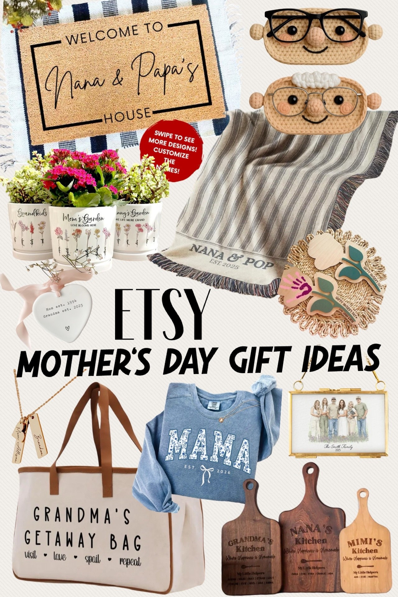Mother's day guft ideas for mom or gramma from Etsy
. 


#LTKHome #LTKMothersDay #LTKmomlife