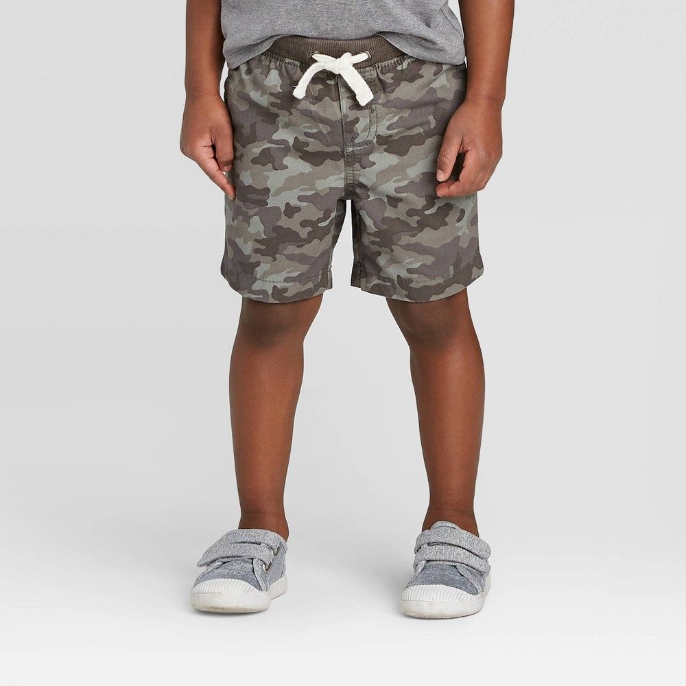 Toddler Boys' Chino Shorts - Cat & Jack Camo 5T, Green | Target