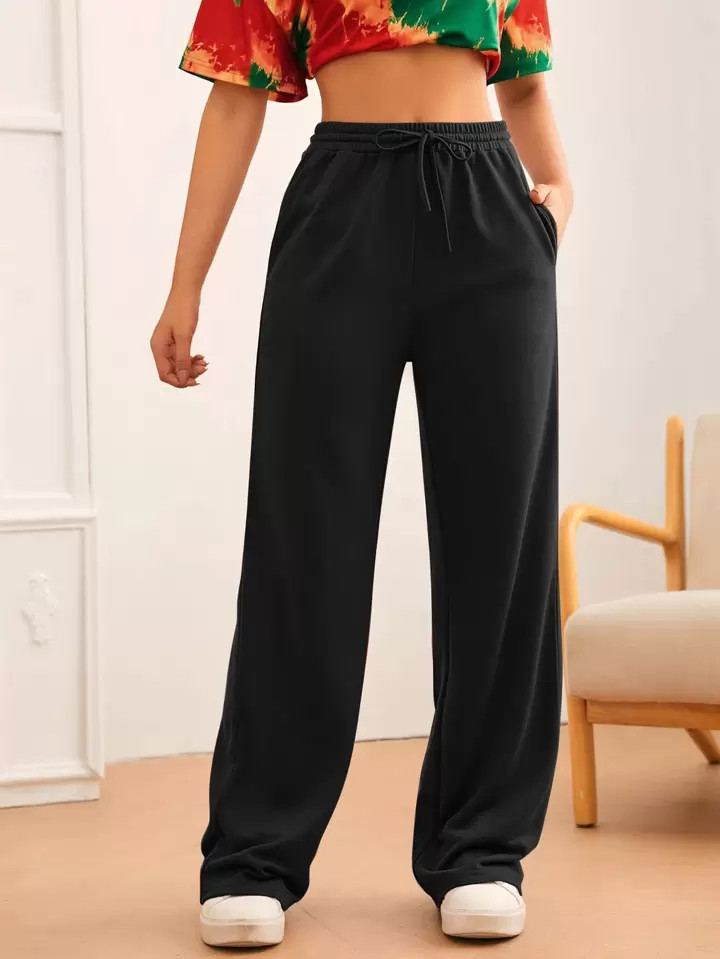SHEIN Tall Solid Drawstring Waist Sweatpants | SHEIN