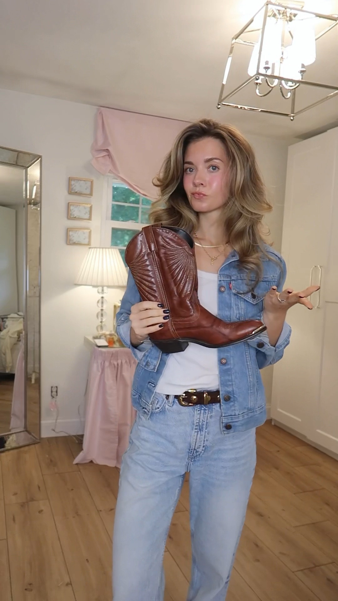 Jeans are olddd Zara and the jacket was my mom’s in the 80s!! The boots were my moms friends lol they didn’t fit my mom so my mom gave them to me - brand is Laredo!

#LTKVideo #LTKFindsUnder100 #LTKFindsUnder50