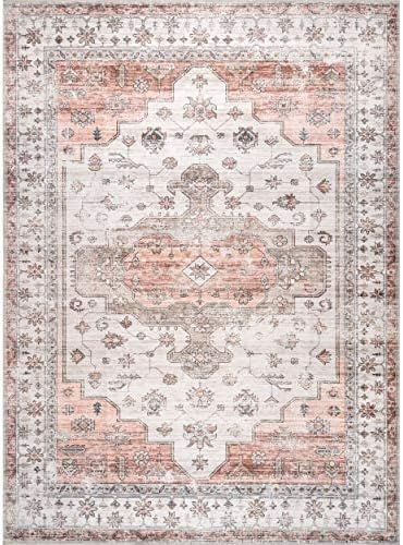 nuLOOM Banks Machine Washable Faded Vintage Area Rug, 5' x 8', Beige | Amazon (US)