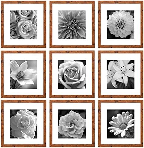 eletecpro Picture Frames Black Set of 9, Wooden Square Photo Frame, Poster Frame for Wall Hanging... | Amazon (US)