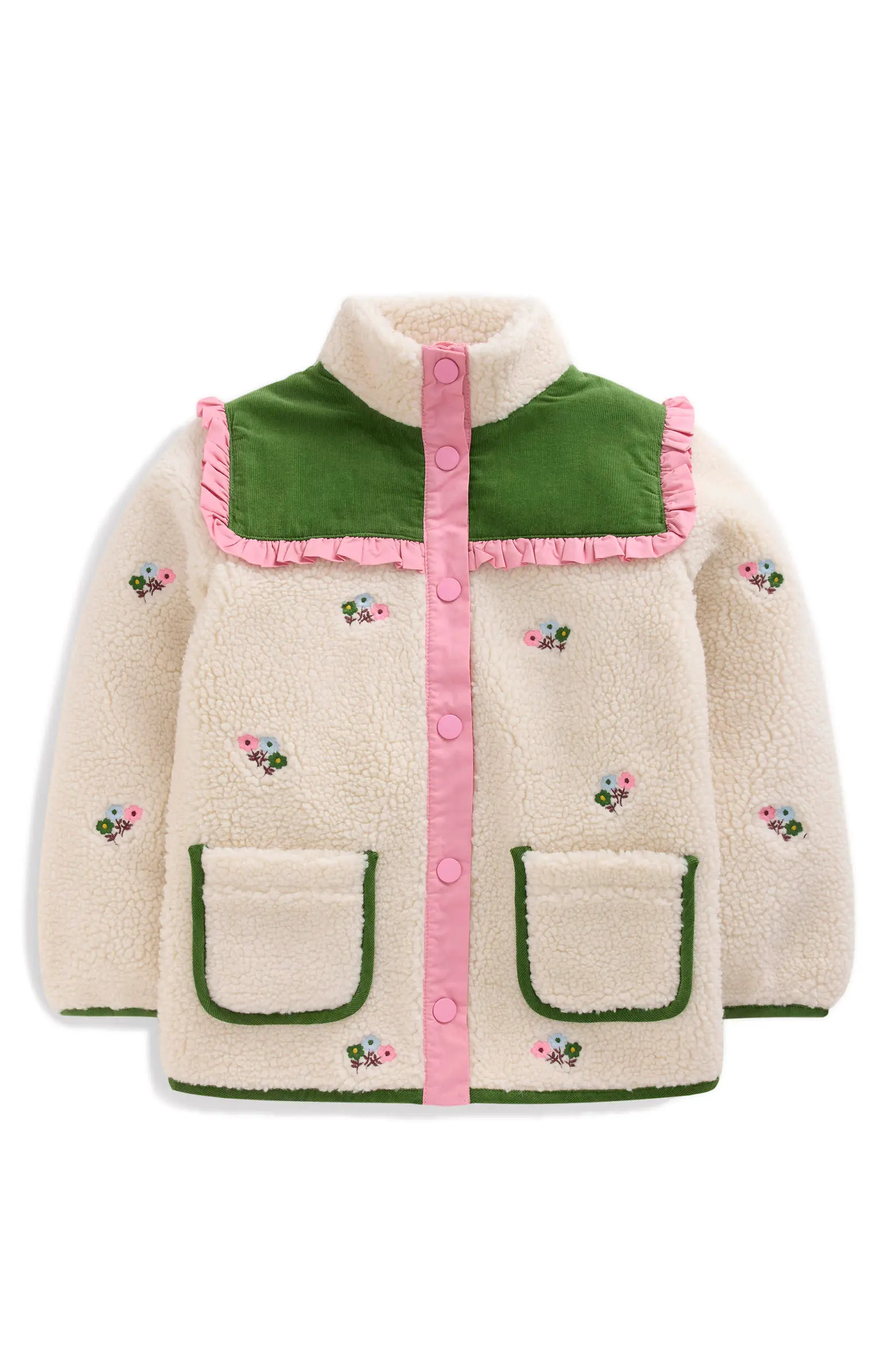 Kids' Pretty Mixed Media Jacket | Nordstrom