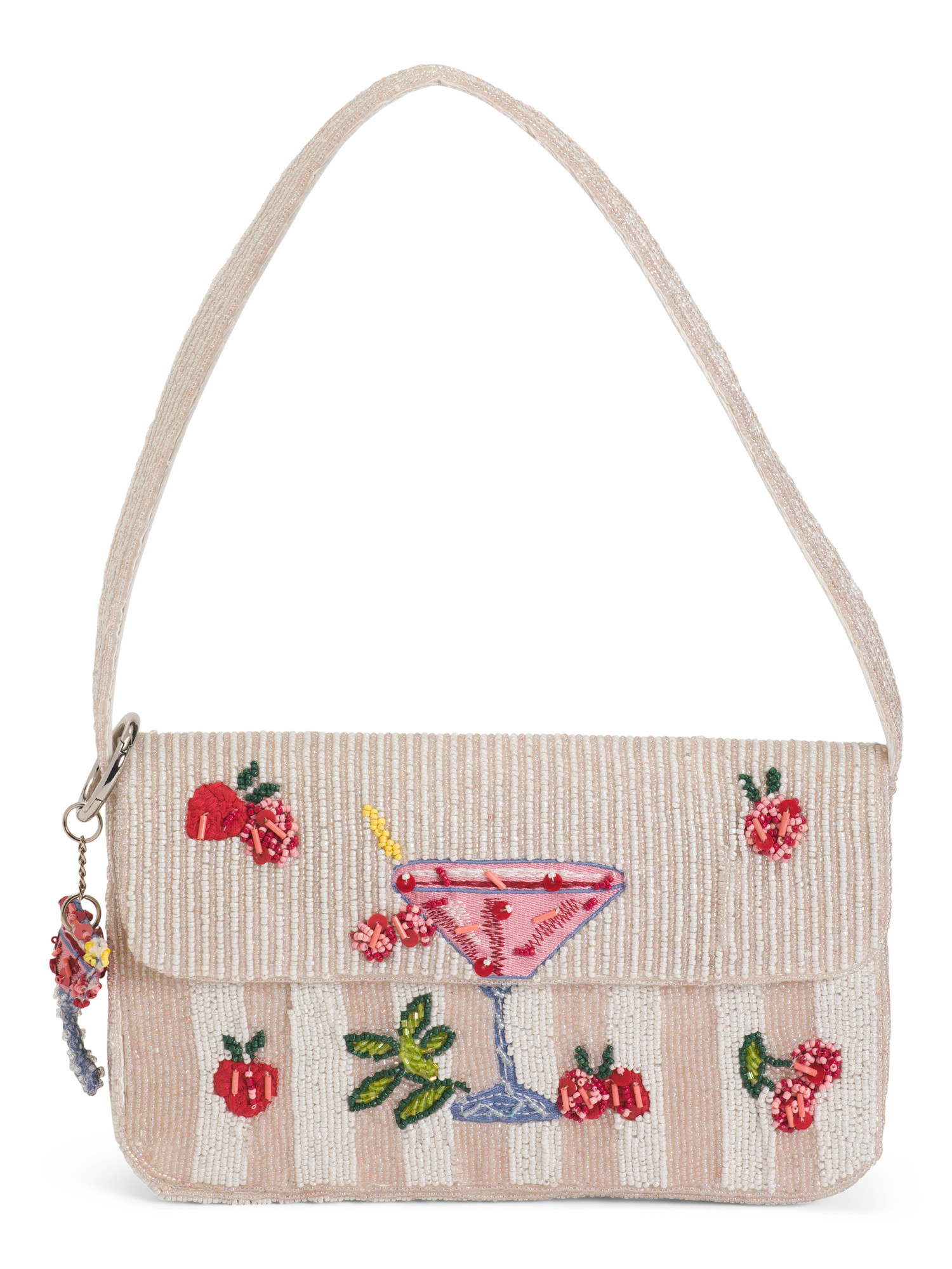 Beaded Pina Colada Flap Over Shoulder Bag | TJ Maxx