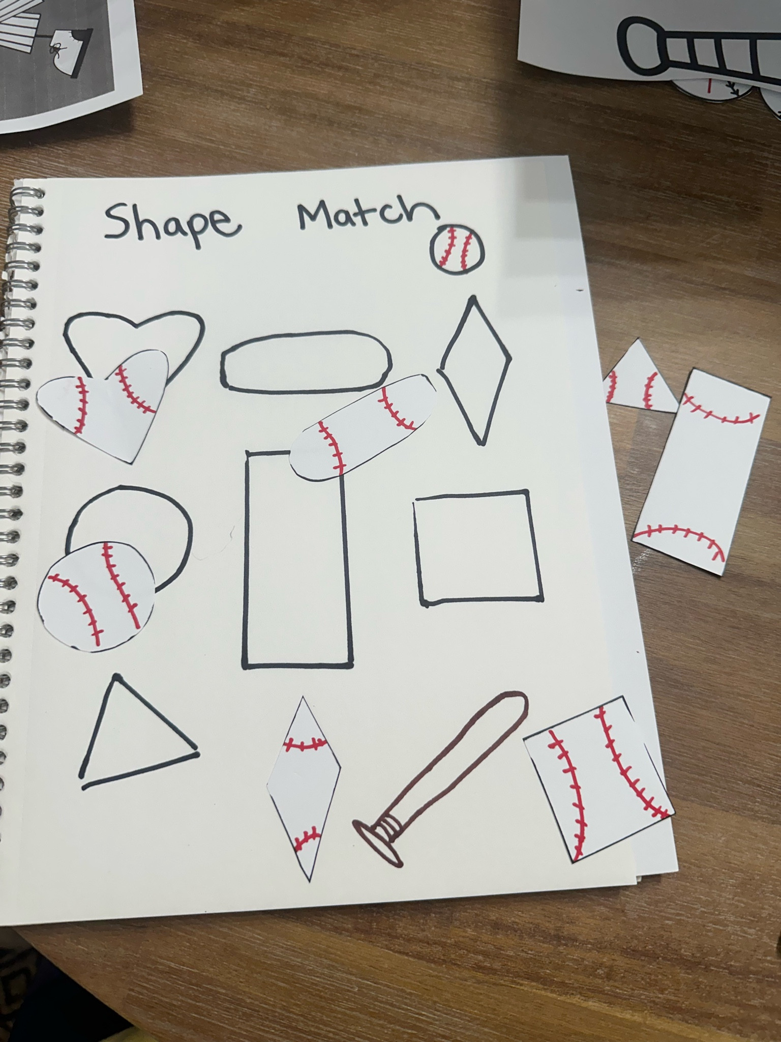 Baseball themed shapes for toddler learning! 

Toddler mom // toddler learning // Amazon find // toddler activities // learning journal
